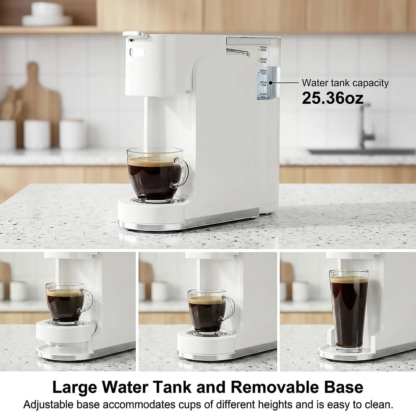 4 In 1 Customizable Brew Single Serve Espresso Coffee Maker