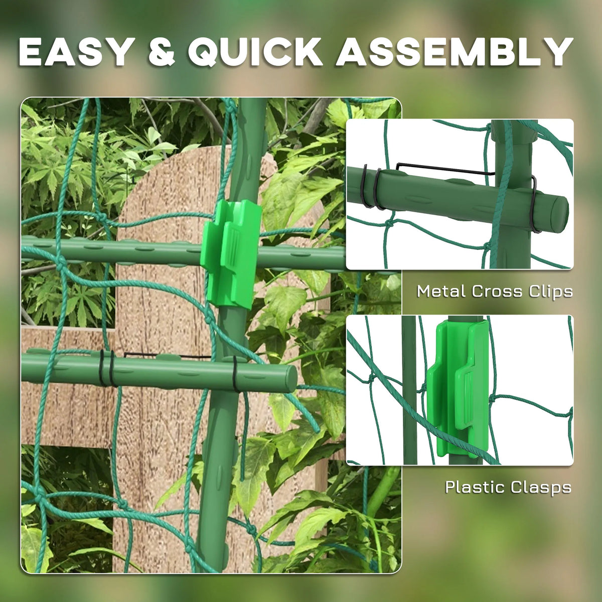 Outsunny Outdoor Metal Garden Trellis For Climbing Plants