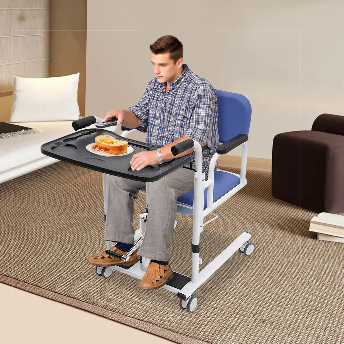 Hydraulic Patient Lift Transfer Chair With Adjustable Height