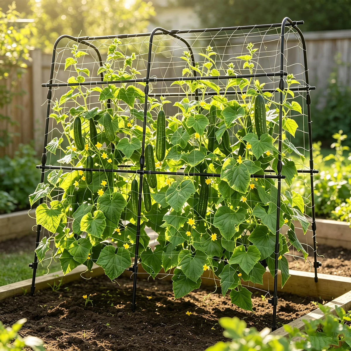 HiMISS U Shape Metal Garden Arch Trellis For Climbing Plants