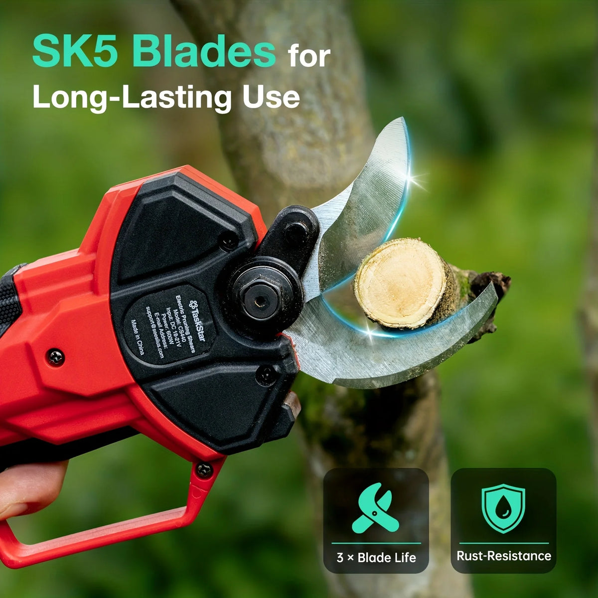 TaskStar Cordless Electric Pruning Shears Rechargeable Battery