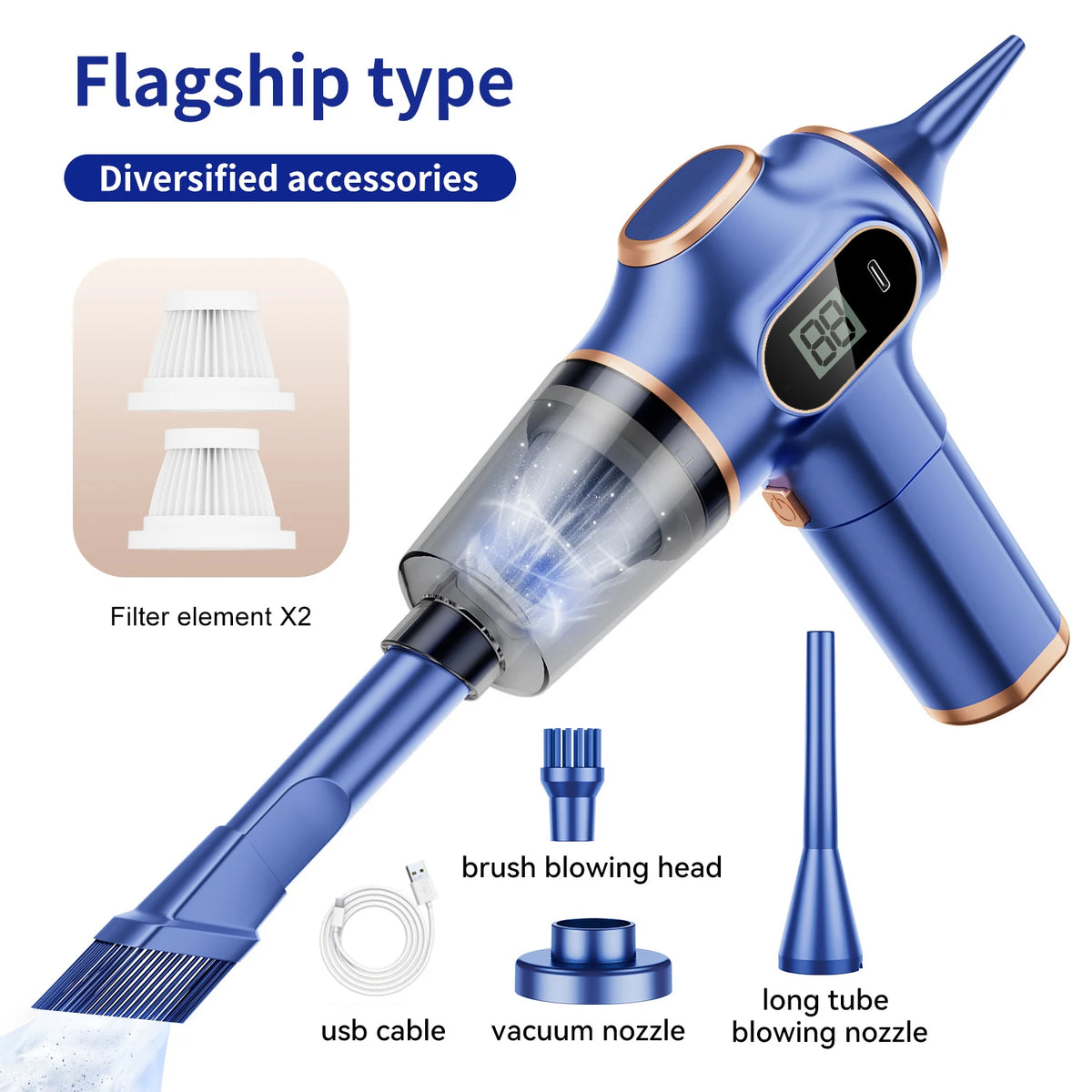 High Power Wireless Car Vacuum Cleaner For Home And Office