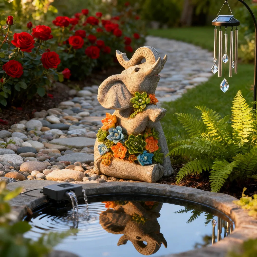 Solar Hand Painted Garden Turtle Statue Outdoor Decor