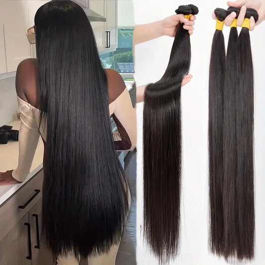 UVEOUS Brazilian Bone Straight Remy Hair Bundles Weave