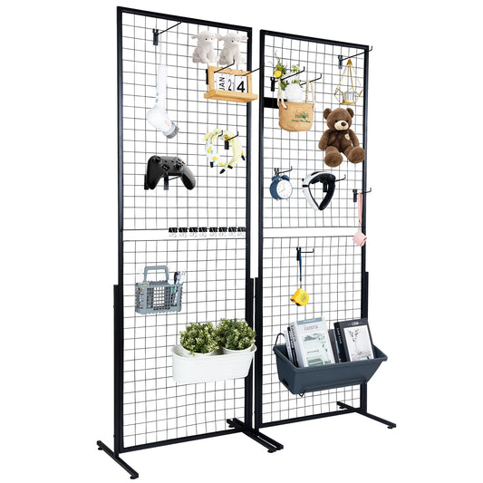SucceBuy Grid Wall Panels Display Racks With Hooks