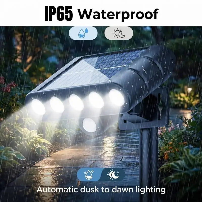 FAMCDC Solar Motion Sensor LED Wall Light Outdoor Security