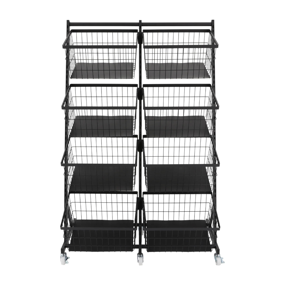 Bymaocar Steel Snack Display Rack With Wheels For Kitchen Storage