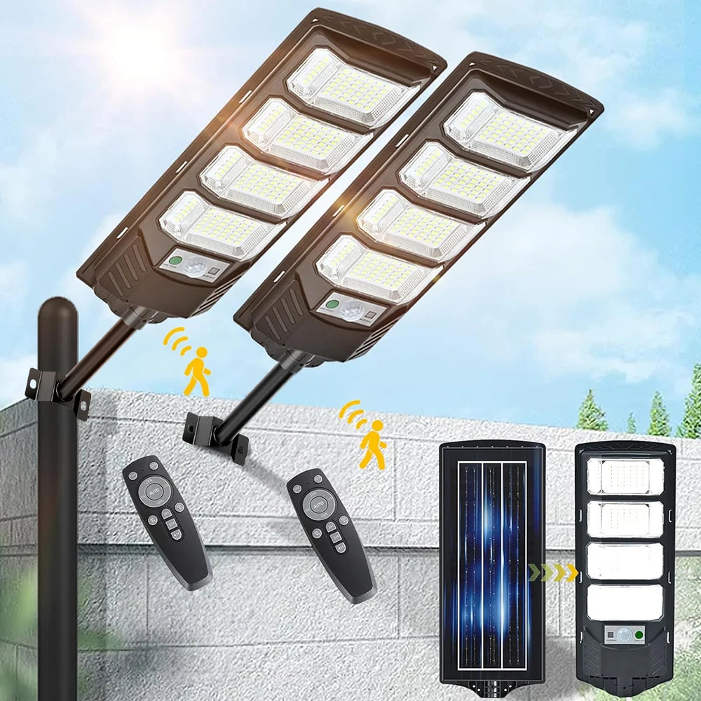 Solar LED Motion Sensor Waterproof Outdoor Garden Street Lamp