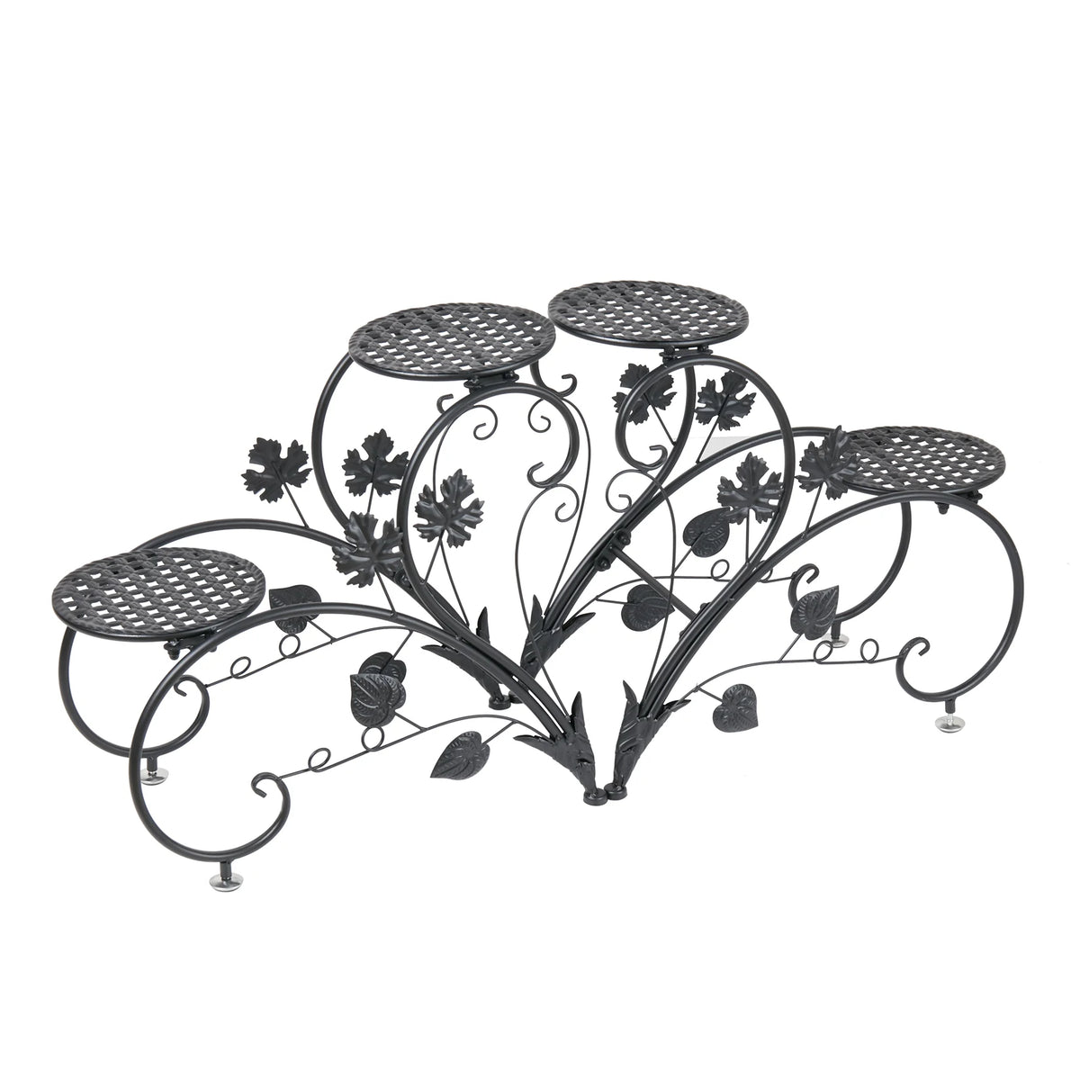 Wisfor Metal Plant Stand Display Rack For Indoor And Outdoor Garden