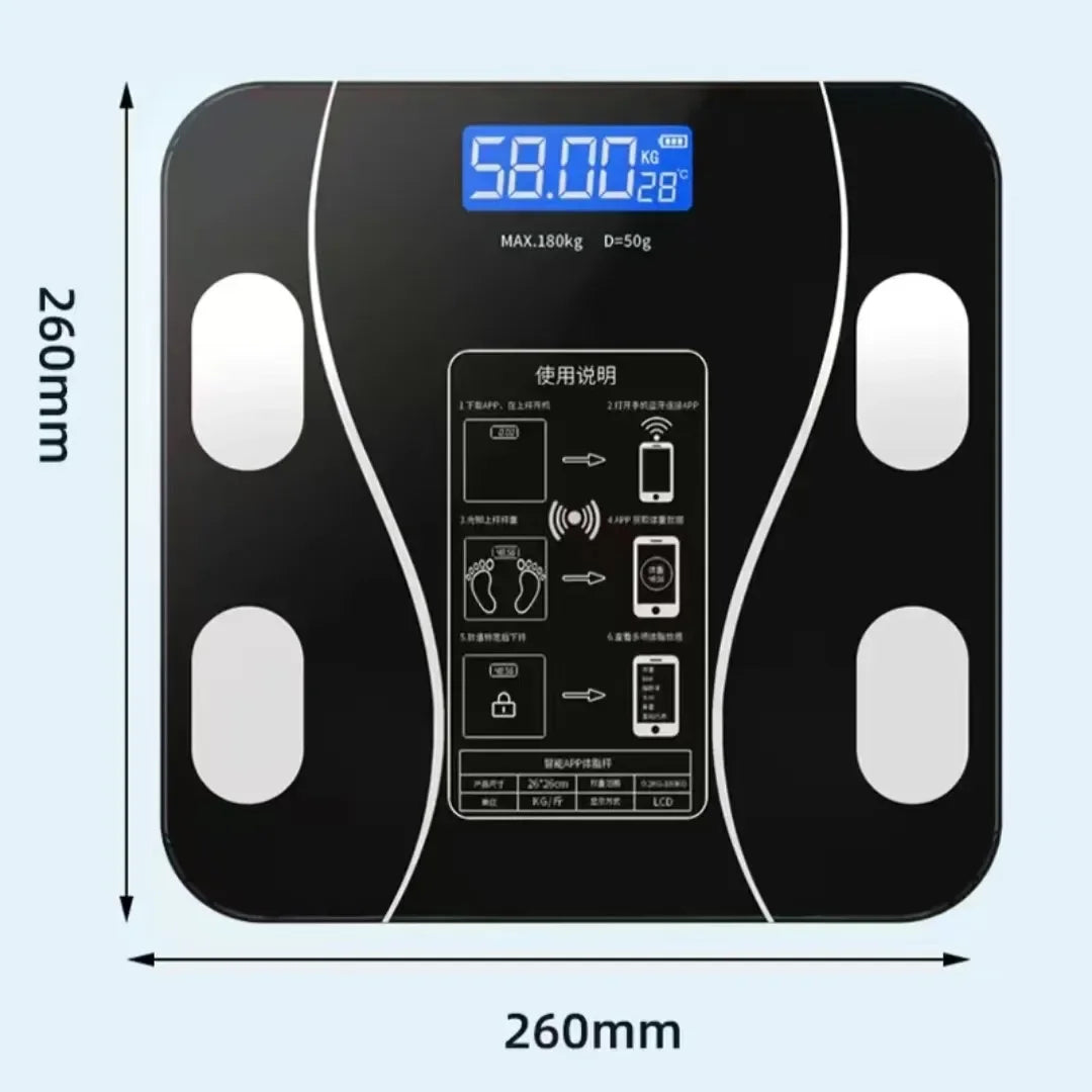 Premium Smart Digital Body Fat Scale With USB Cable