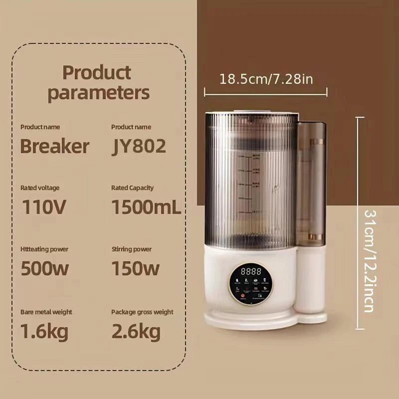 Automatic Nut Milk Maker 1500ml Plug and Play Multifunction Juicer
