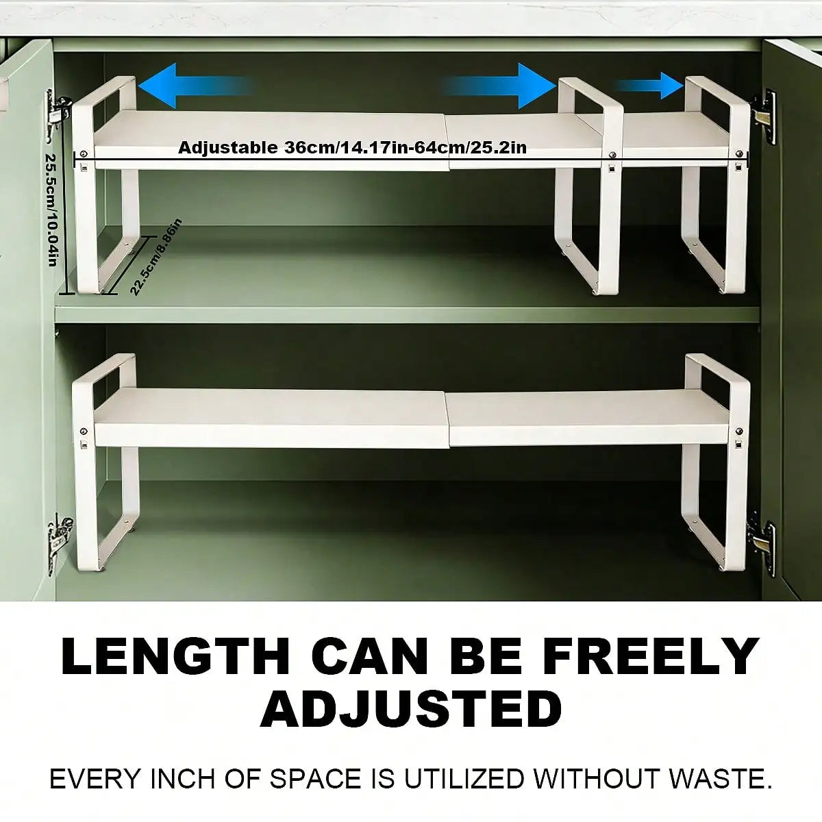 Adjustable Stainless Steel Kitchen Countertop Storage Rack