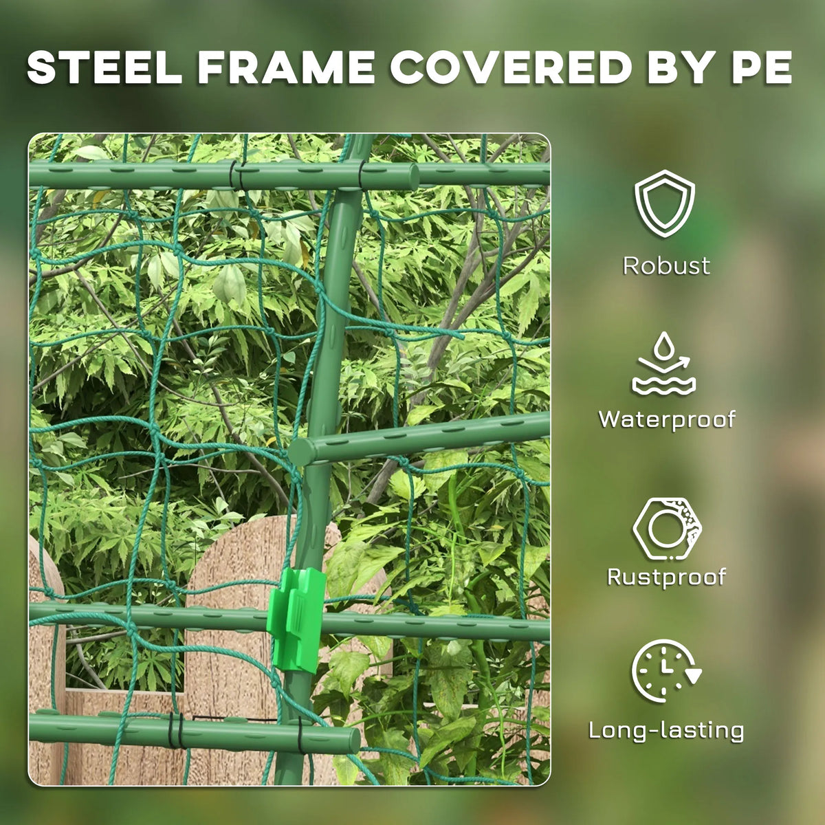 Outsunny Outdoor Metal Garden Trellis For Climbing Plants