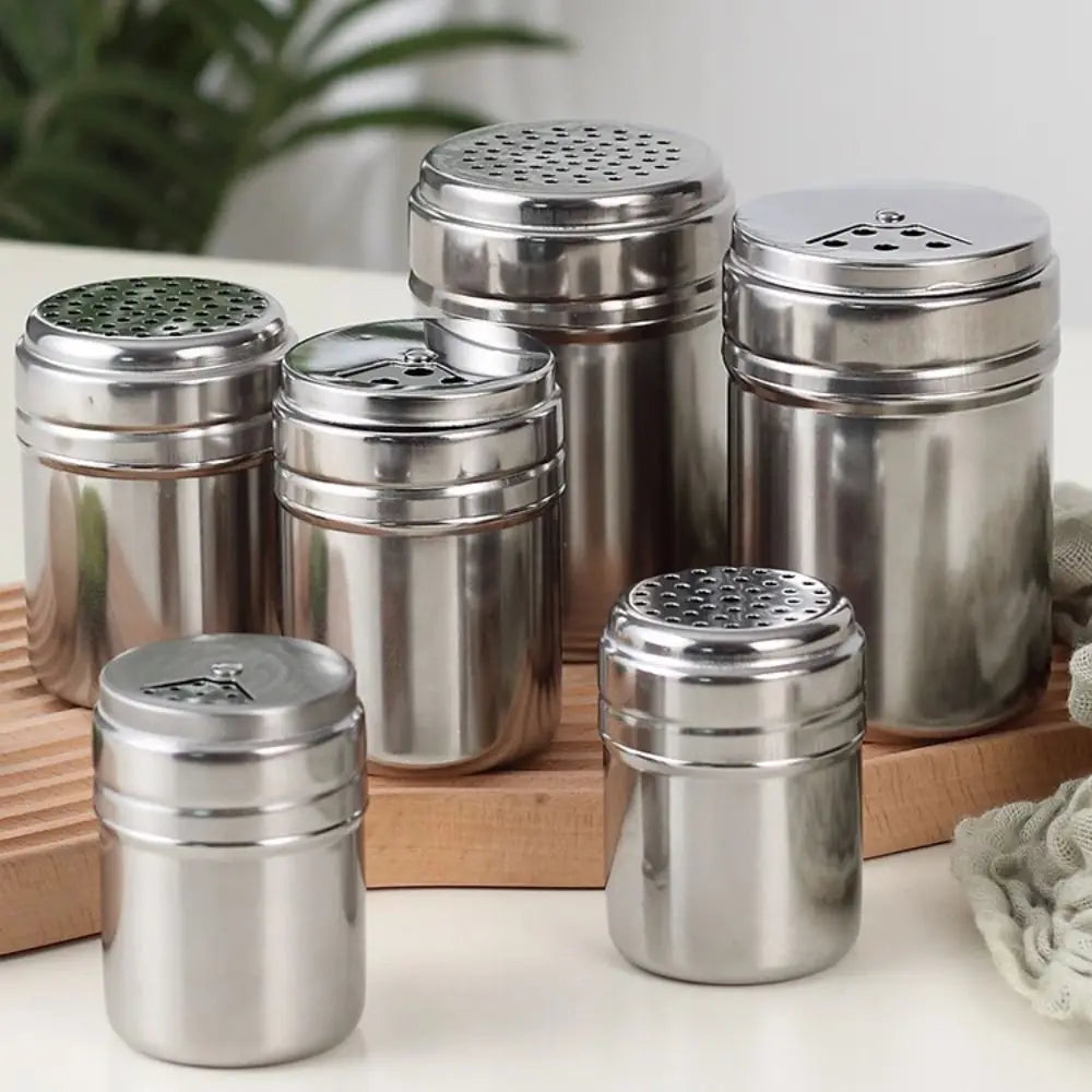 Stainless Steel Rotating Spice Seasoning Jar With Pepper Shaker