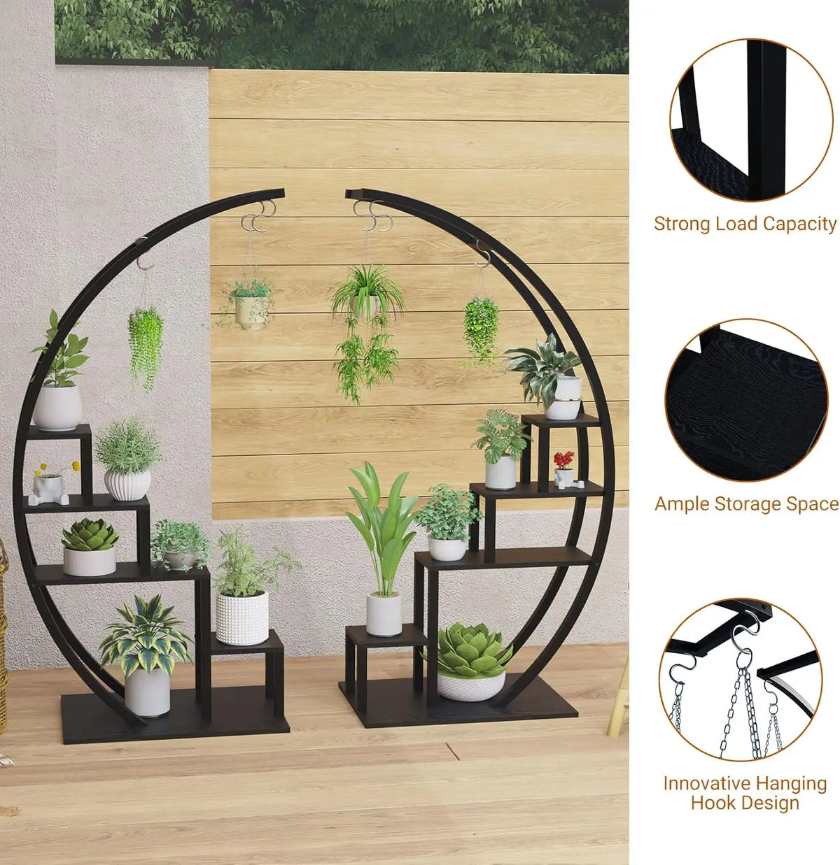 Twister Metal Plant Stand Indoor Garden Flower Rack Shelf