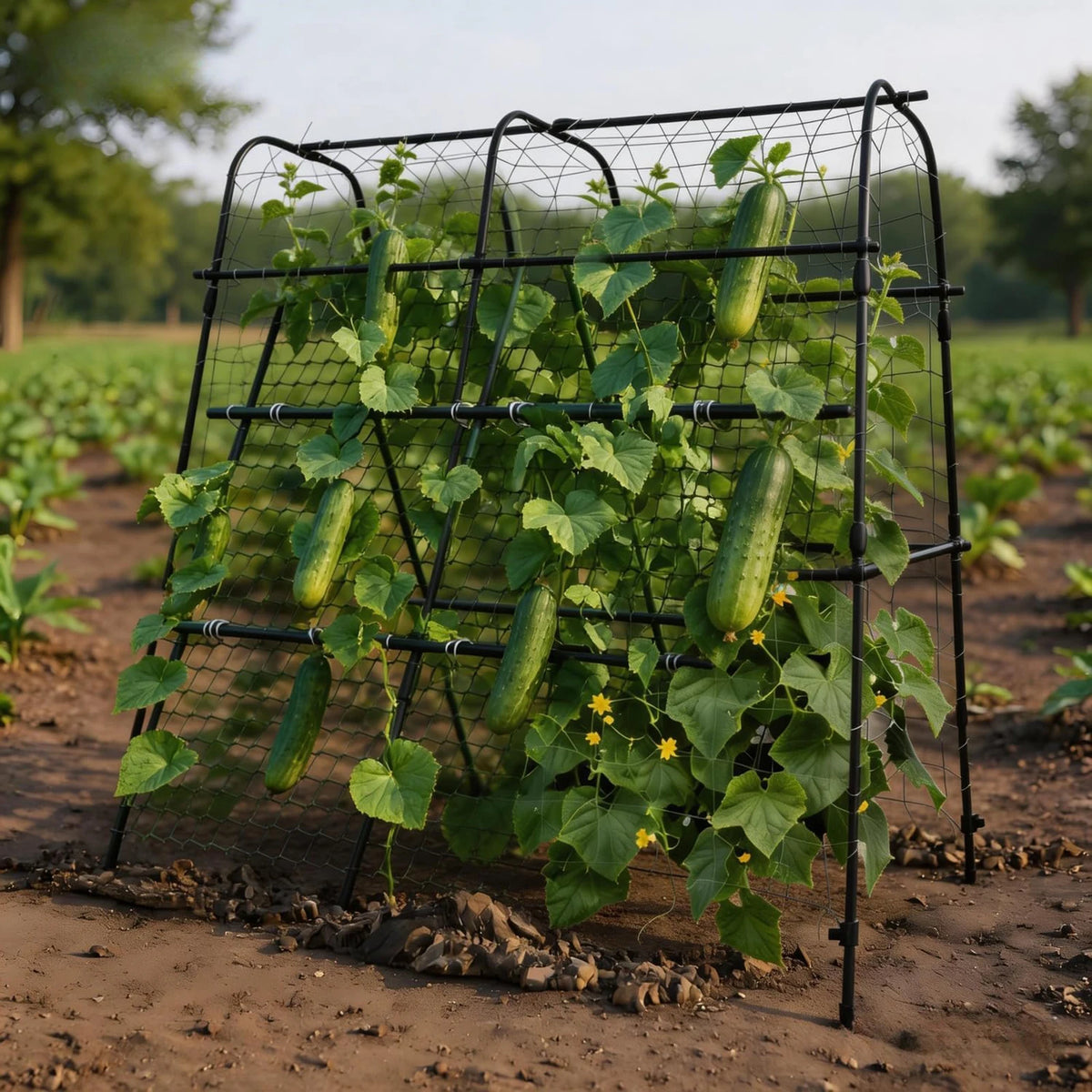 HiMISS U Shape Metal Garden Arch Trellis For Climbing Plants