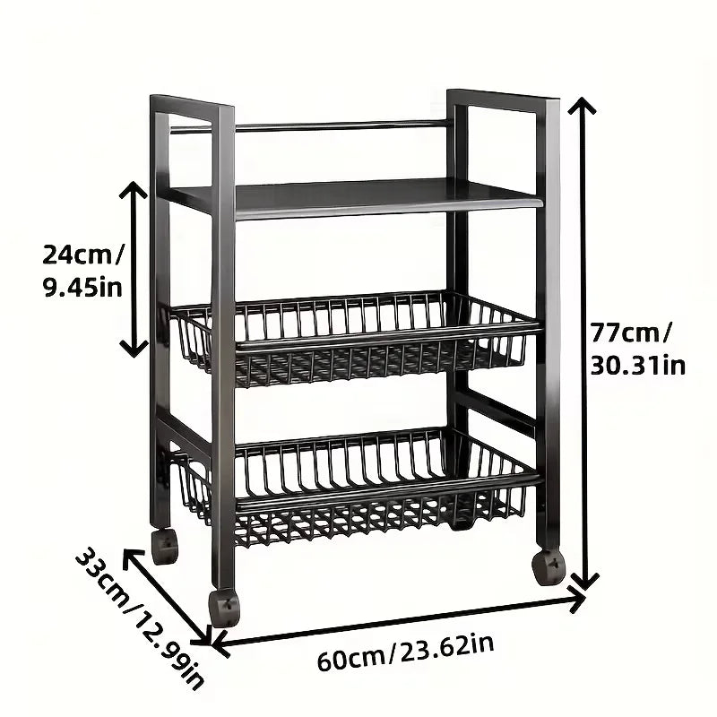 Adjustable Metal Rolling Storage Shelves For Home And Garage