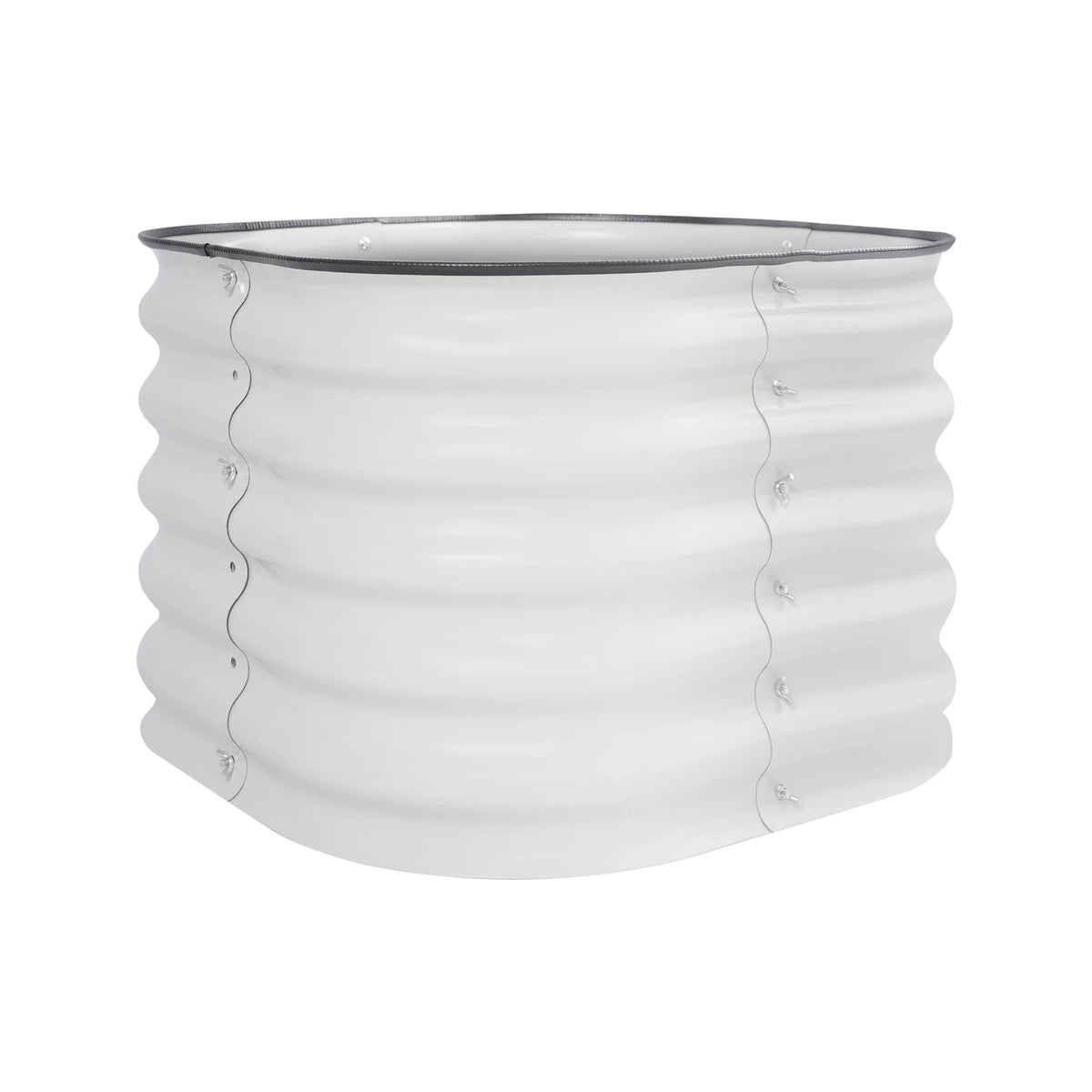 Bymaocar Round Raised Steel Garden Bed Outdoor Vegetable Planter