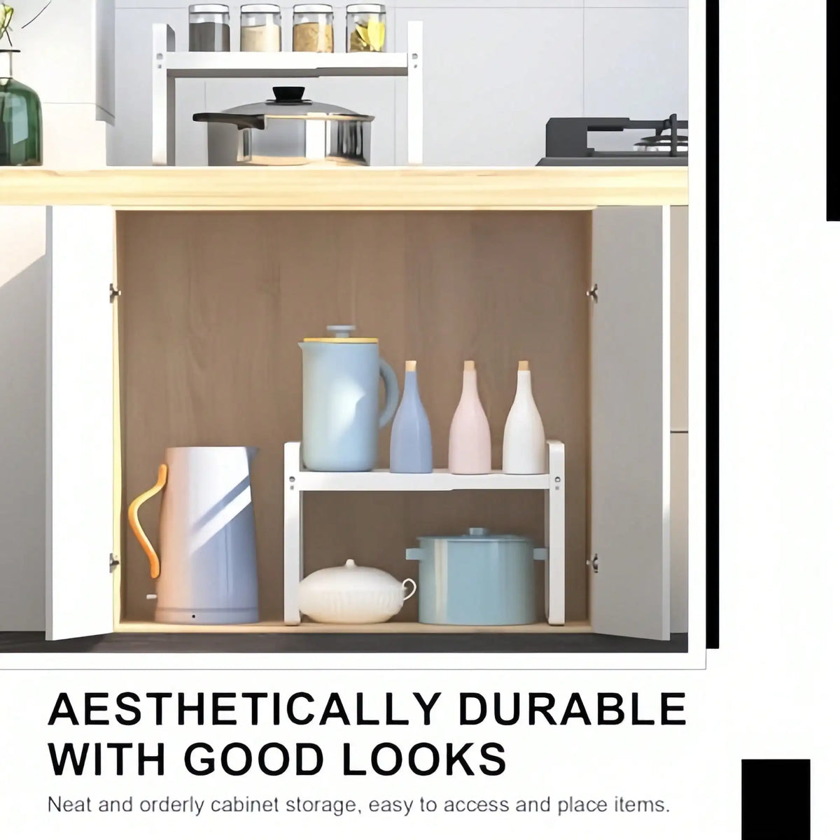 Adjustable Stainless Steel Kitchen Countertop Storage Rack