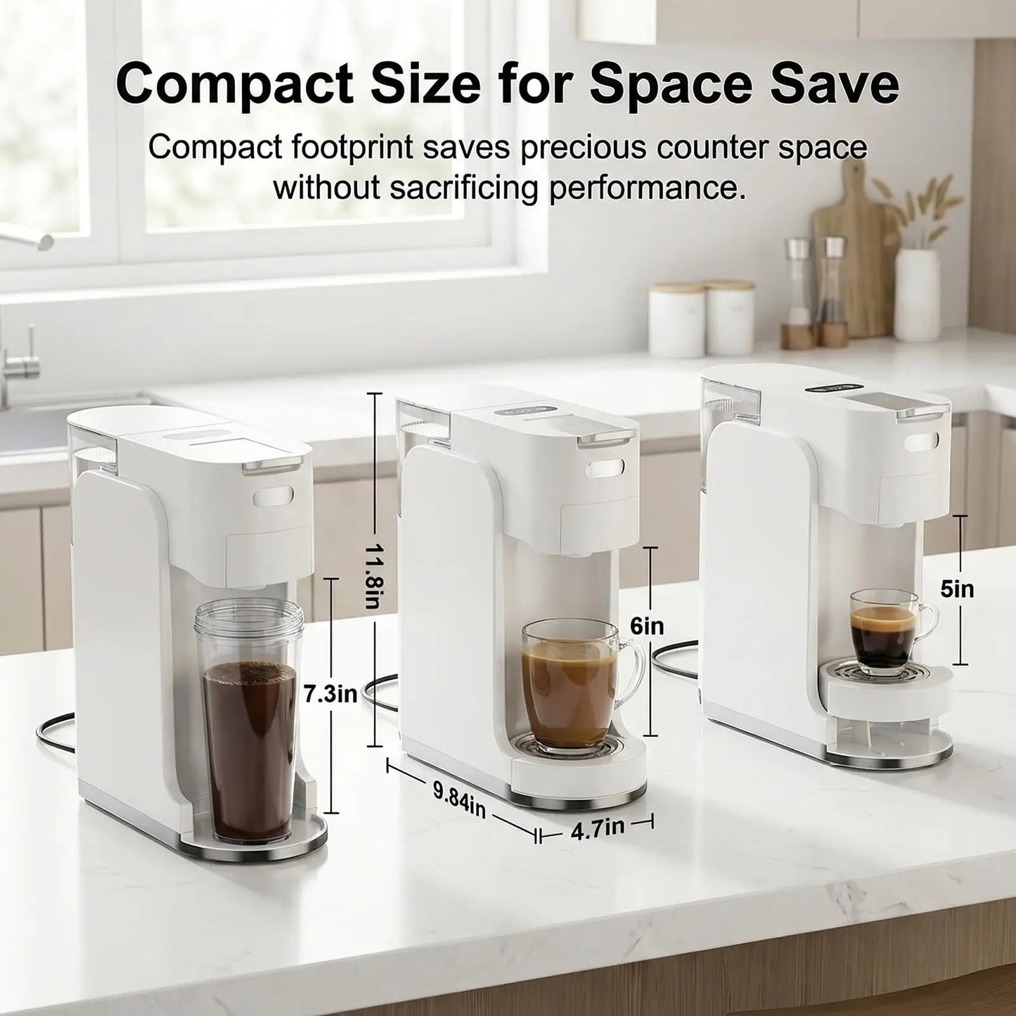4 In 1 Customizable Brew Single Serve Espresso Coffee Maker