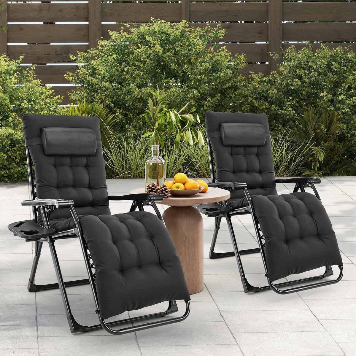 JHK Zero Gravity Recliner Portable Folding Outdoor Lounge Chair