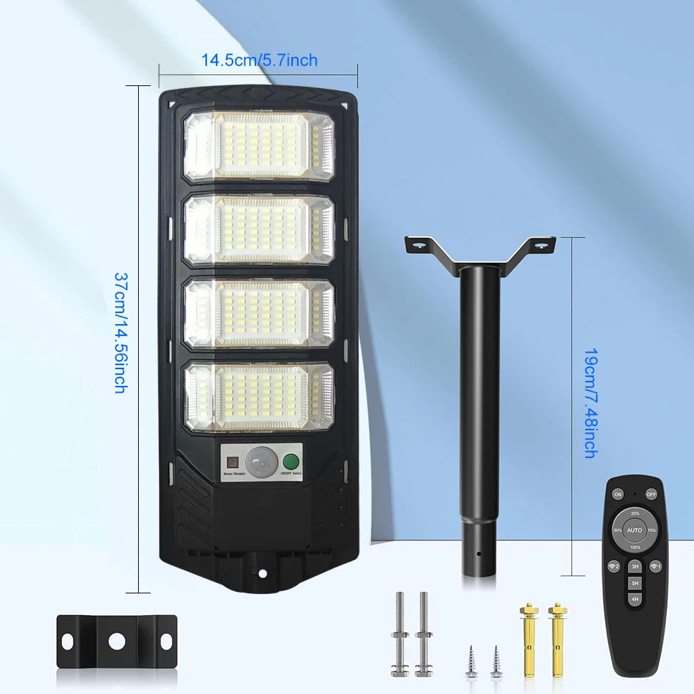 Solar LED Motion Sensor Waterproof Outdoor Garden Street Lamp