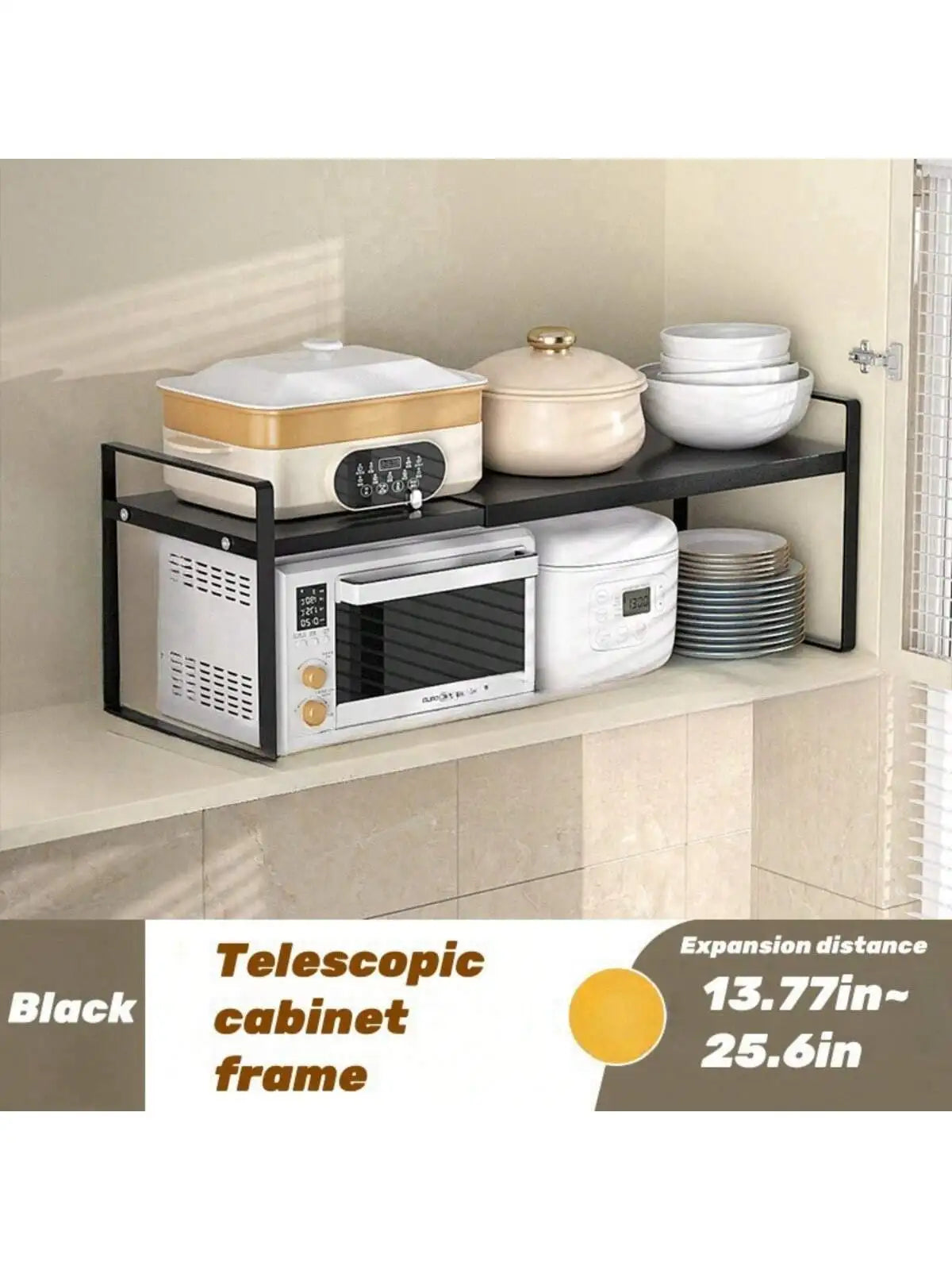 Adjustable Stainless Steel Kitchen Countertop Storage Rack