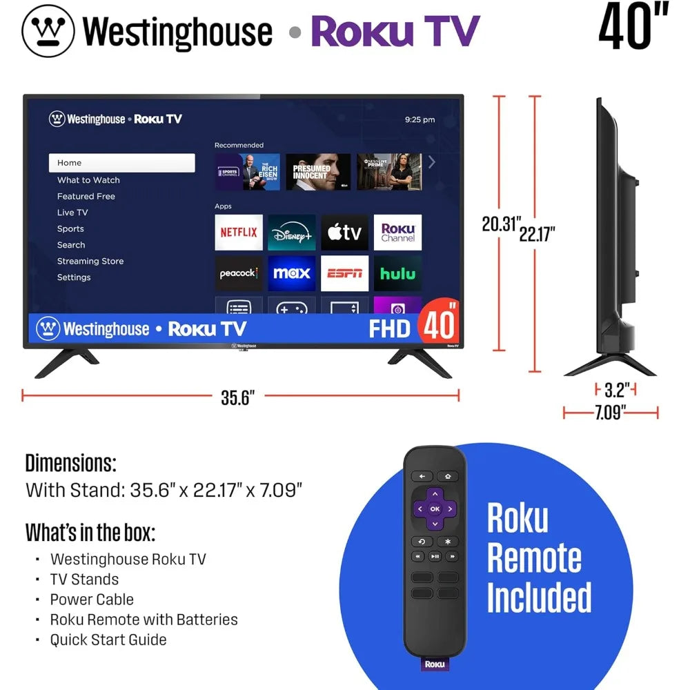 Westinghouse Roku TV 1080p FHD Smart TV With Wi Fi And Mobile App