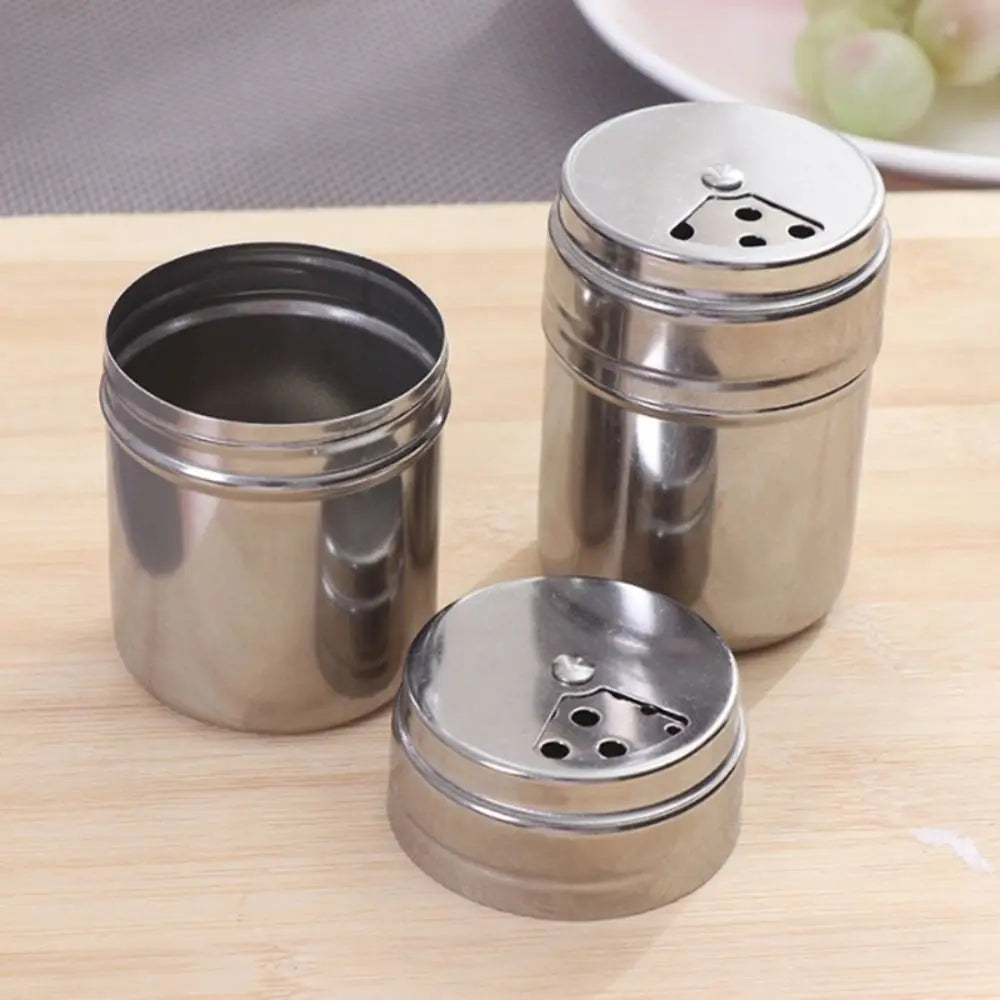 Stainless Steel Rotating Spice Seasoning Jar With Pepper Shaker