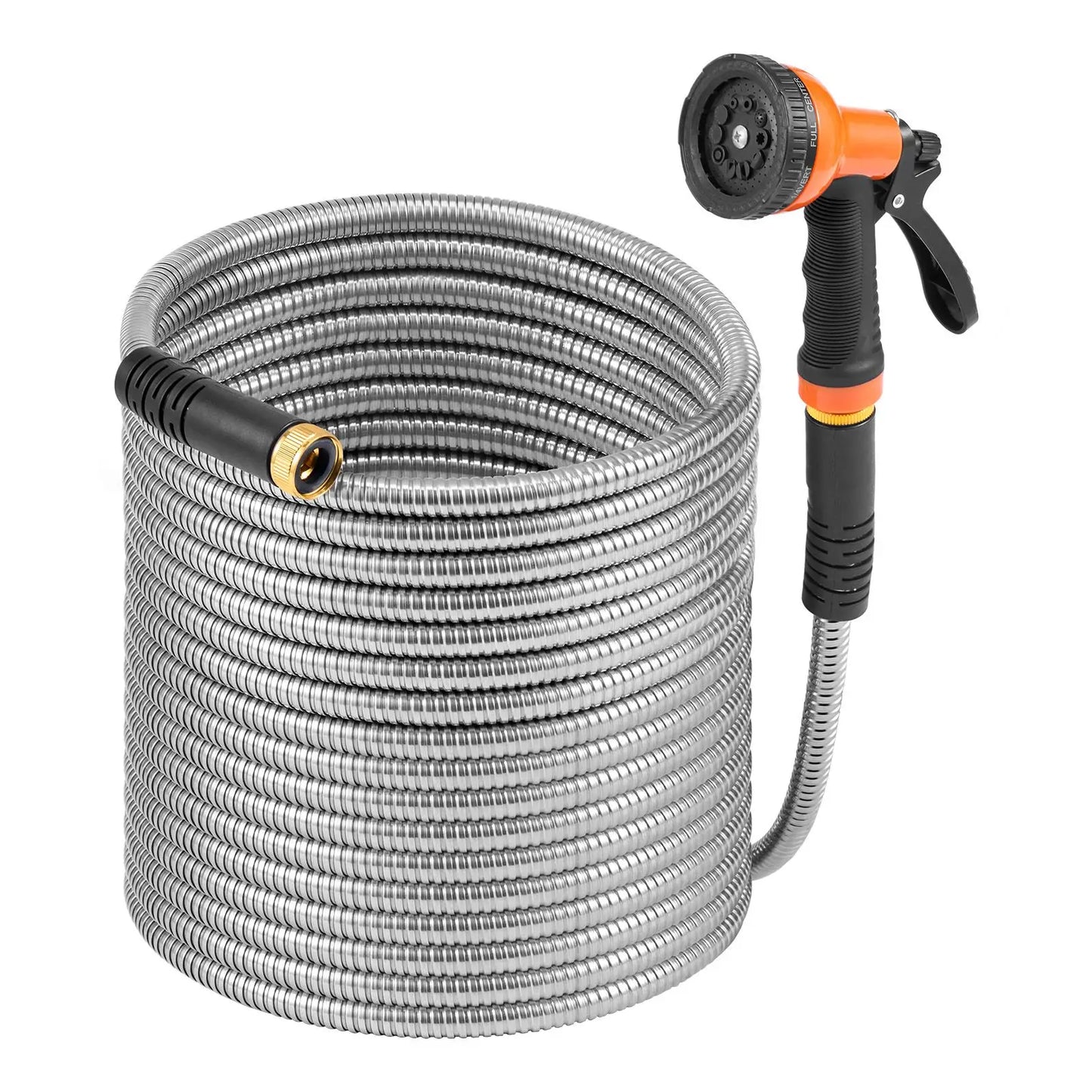 Stainless Steel Garden Hose With Ten Function Nozzle