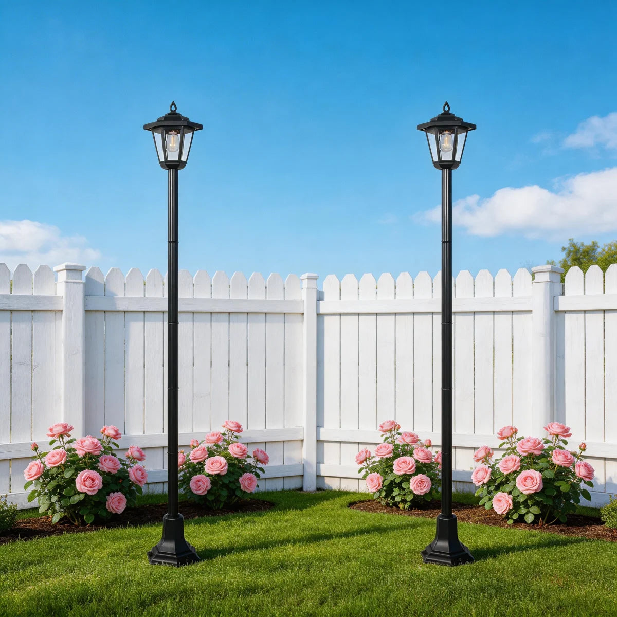 Waterproof Solar Post Lights For Outdoor Garden Landscape Lighting
