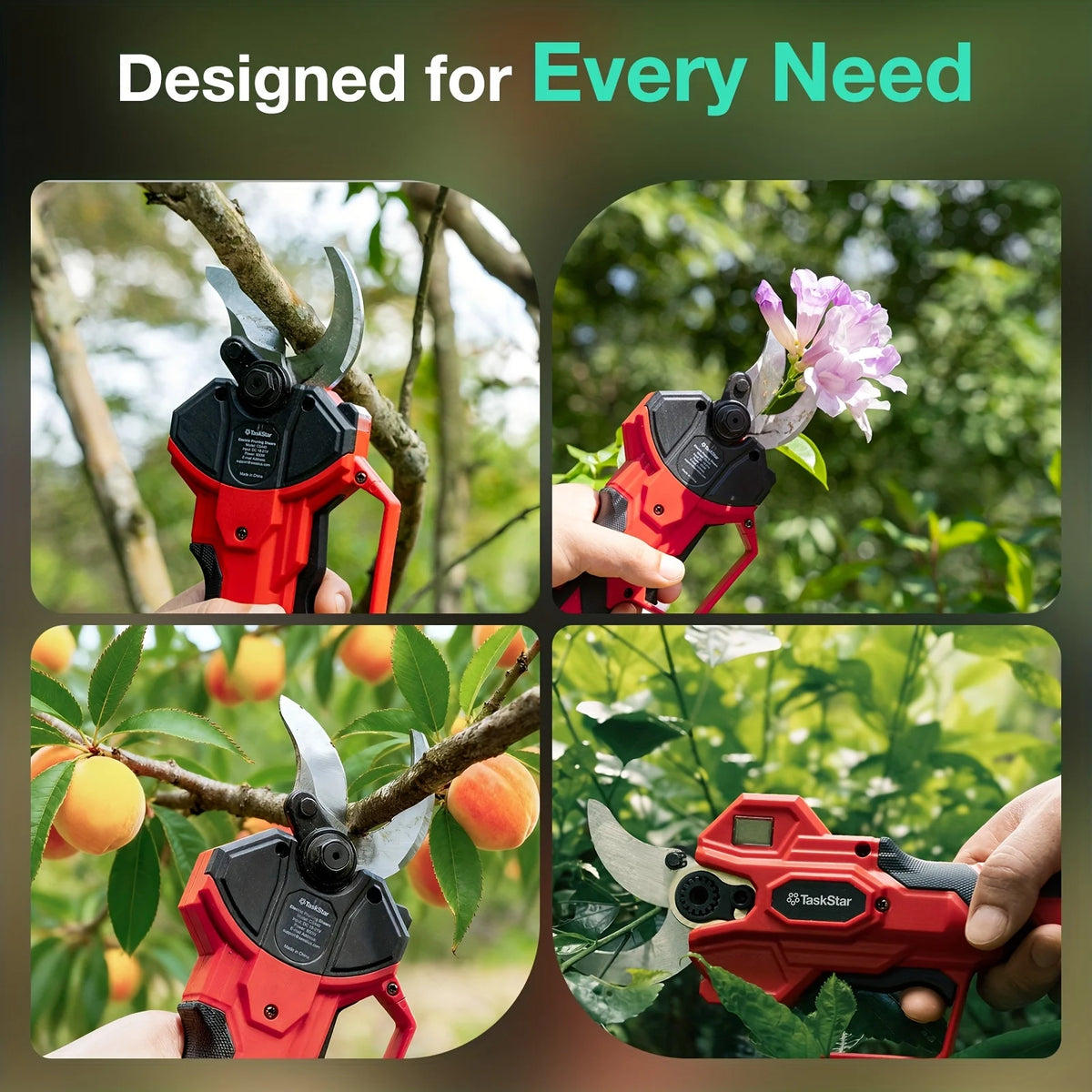 TaskStar Cordless Electric Pruning Shears Rechargeable Battery