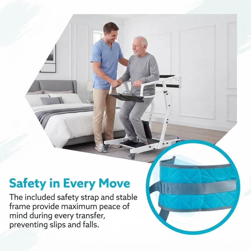 Sit To Stand Lift Safety Belt Adjustable Seat Transfer Aid