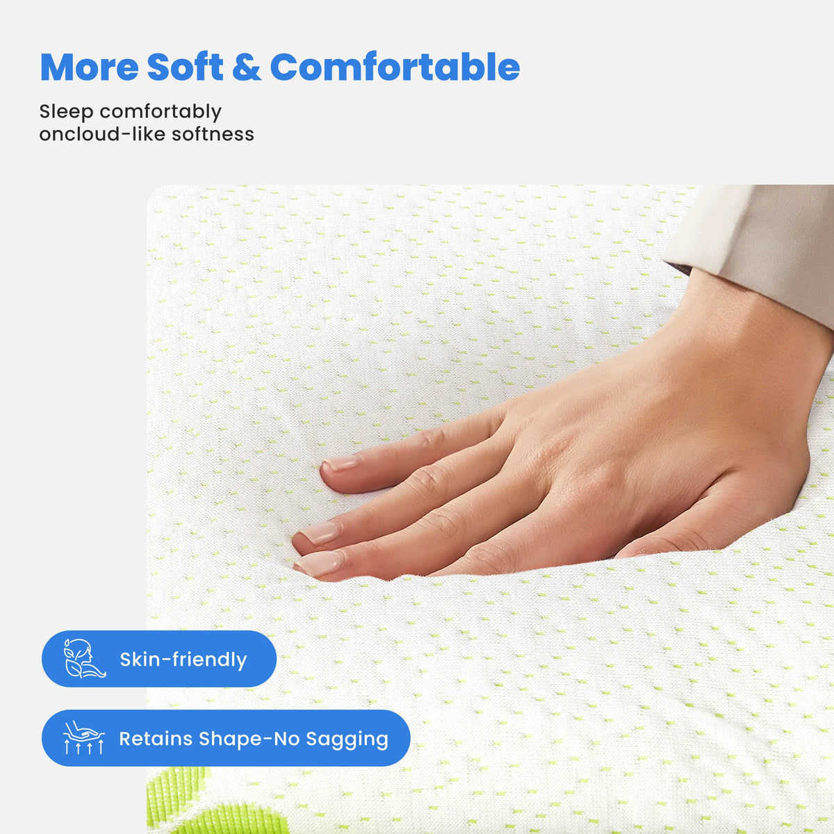 MCQ Bamboo Viscose Mattress Topper With Cooling Memory Foam