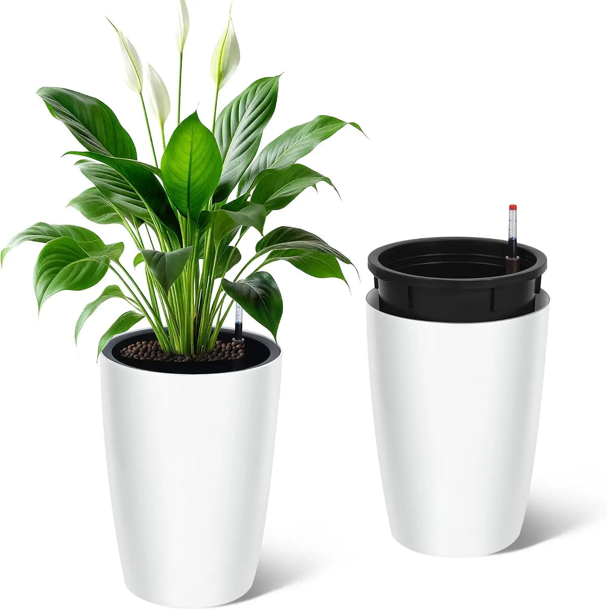 Tacleekii Self Watering Planters With Drainage For Indoor Gardens