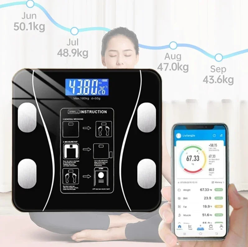 Premium Smart Digital Body Fat Scale With USB Cable