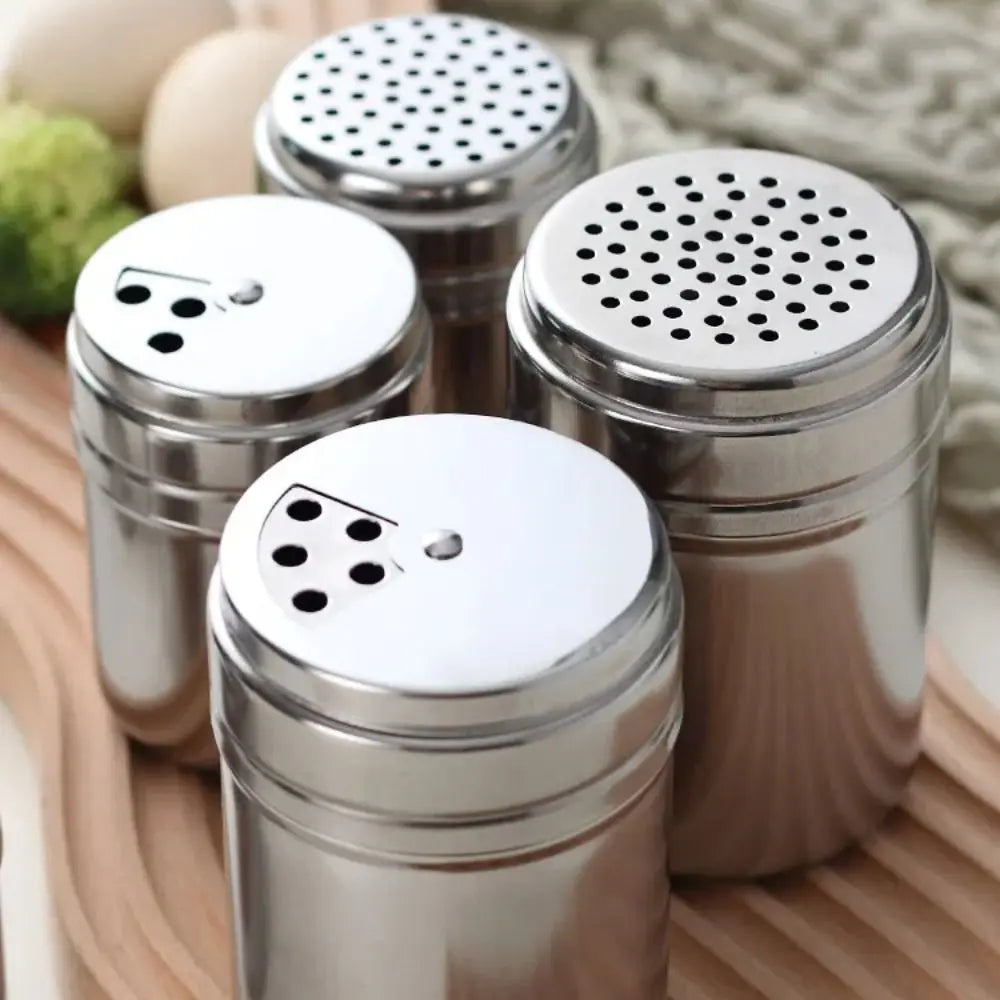 Stainless Steel Rotating Spice Seasoning Jar With Pepper Shaker