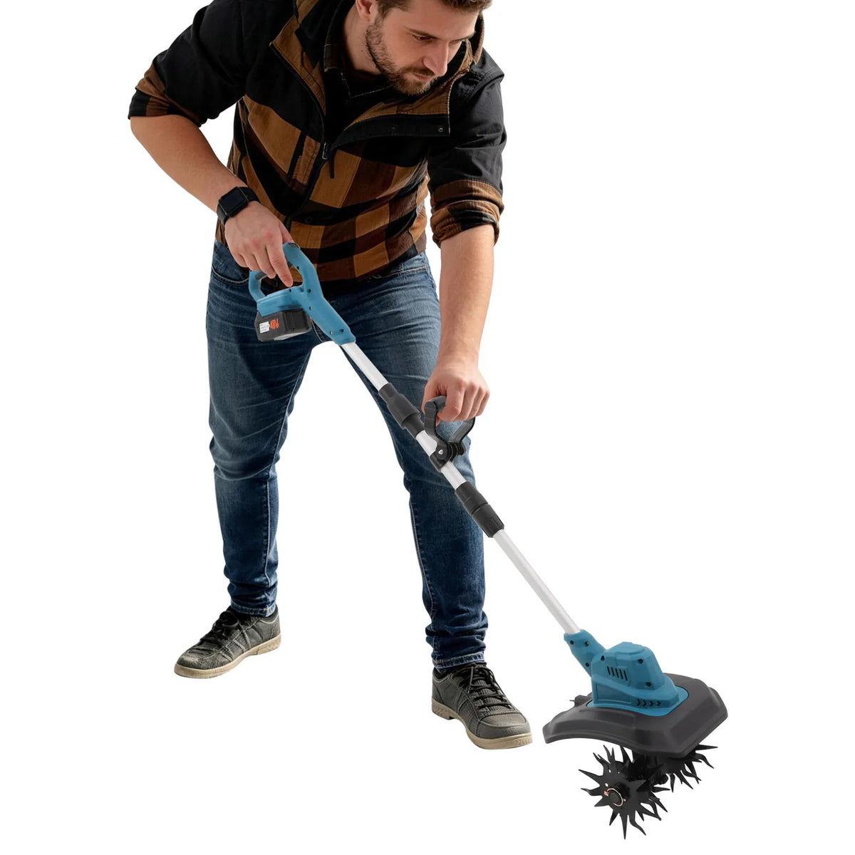 Electric Cordless Garden Tiller And Handheld Soil Loosener
