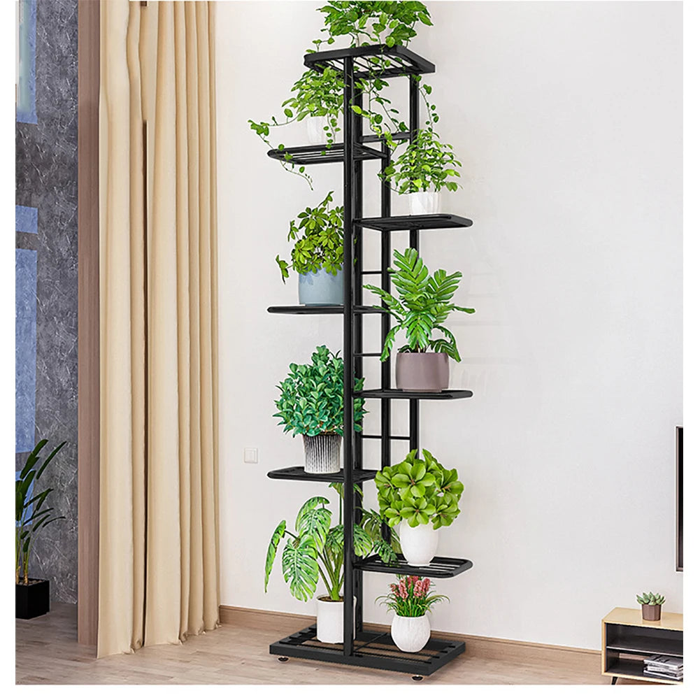 HiMISS Sturdy Multi Tier Metal Plant Stand For Home Garden
