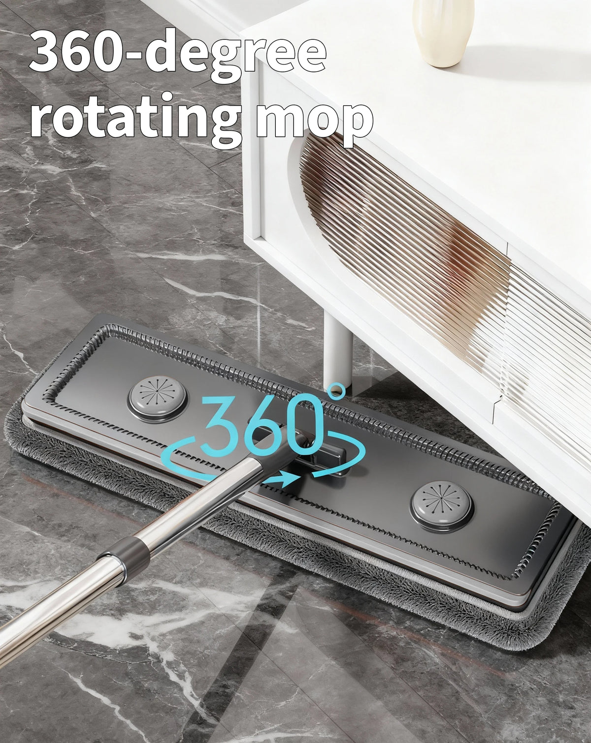 Joybos Self-Wringing Mop Bucket Set With Hair Scraper and Pads