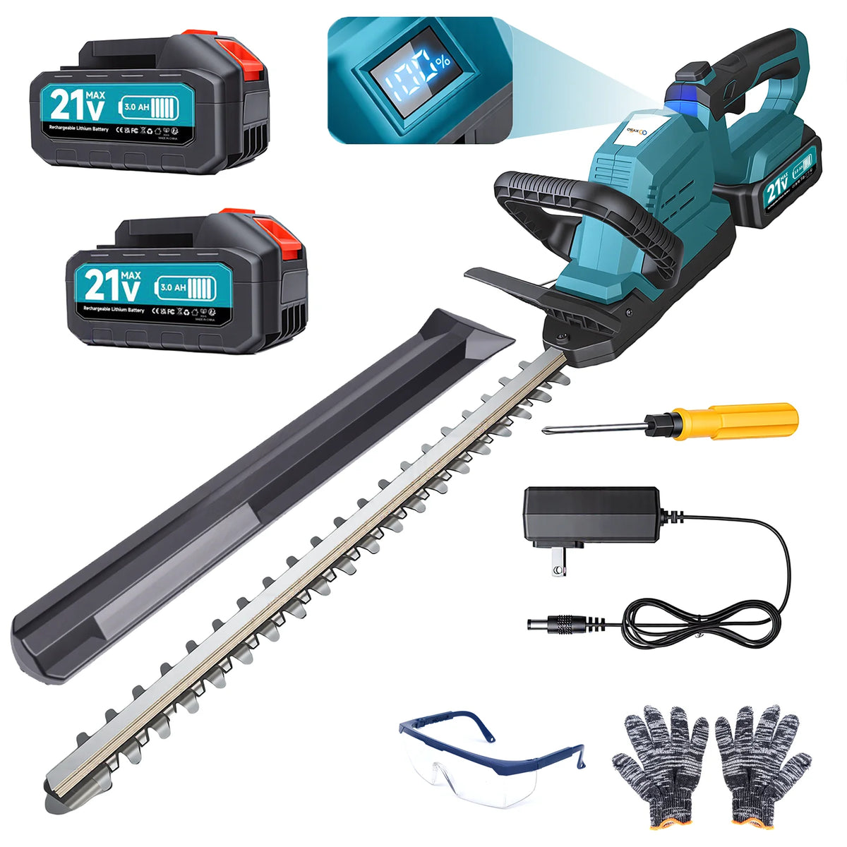 XYSD Brushless Cordless Hedge Trimmer With Rotatable Head