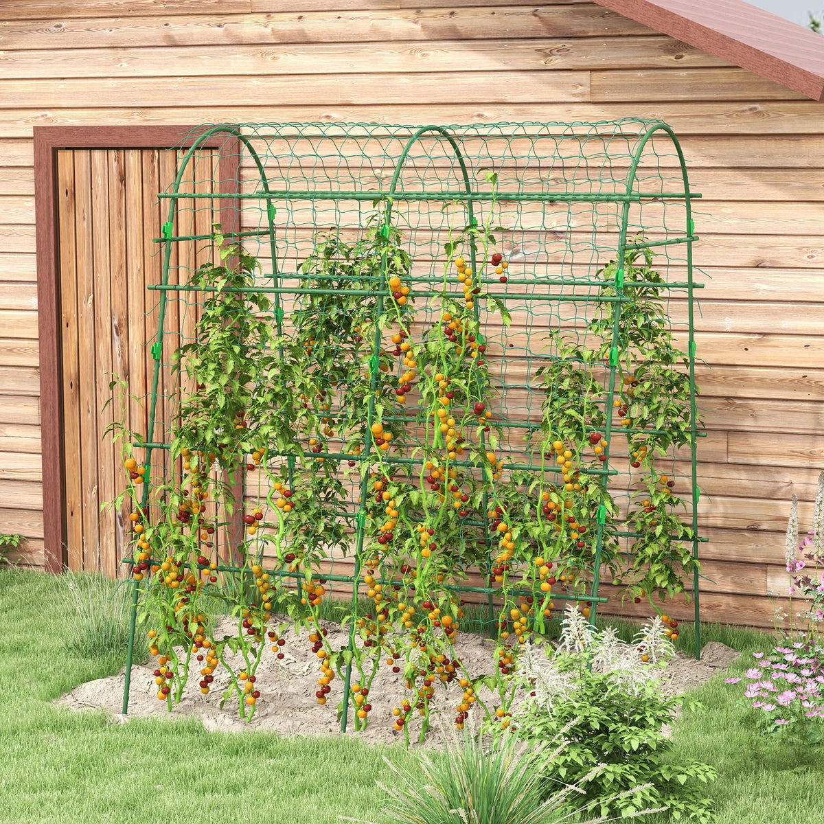 Outsunny Outdoor Metal Garden Trellis For Climbing Plants