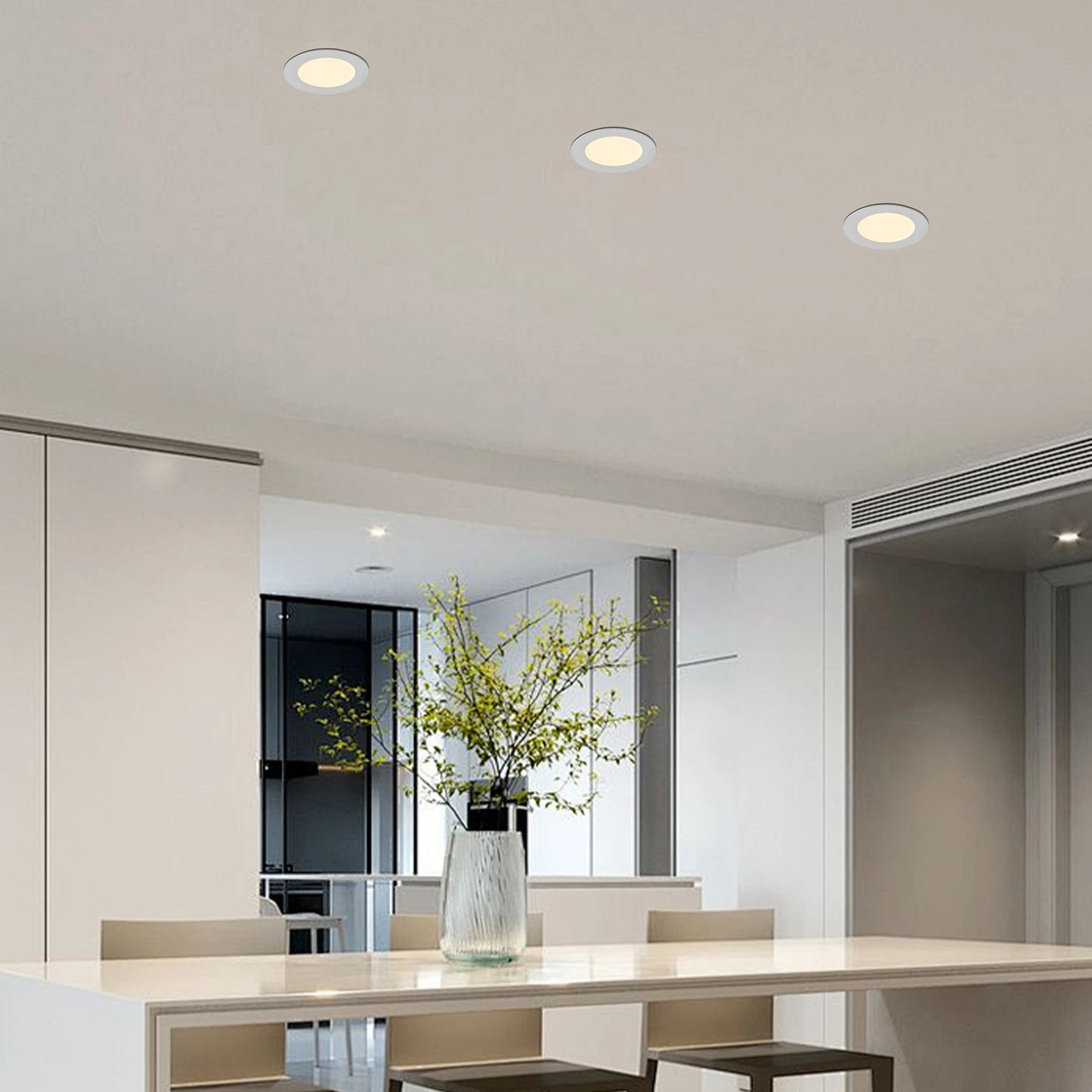 ARLGSITE Shell-Less LED Ceiling Lights Dimmable Recessed Downlights Junction Box
