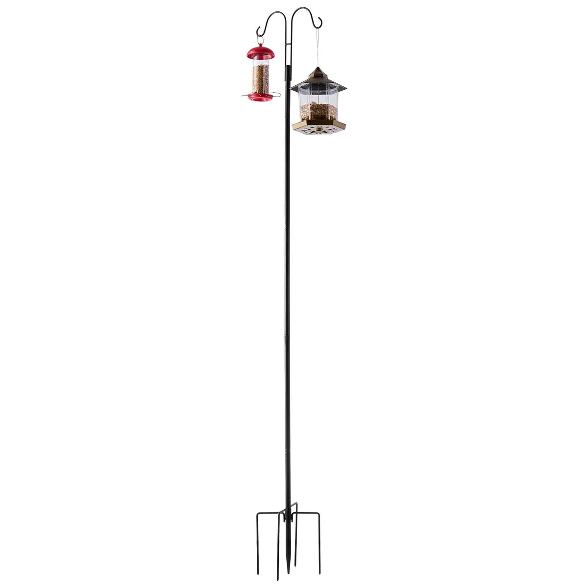 Oeny Double Shepherds Hooks For Outdoor Garden Plant Hanging