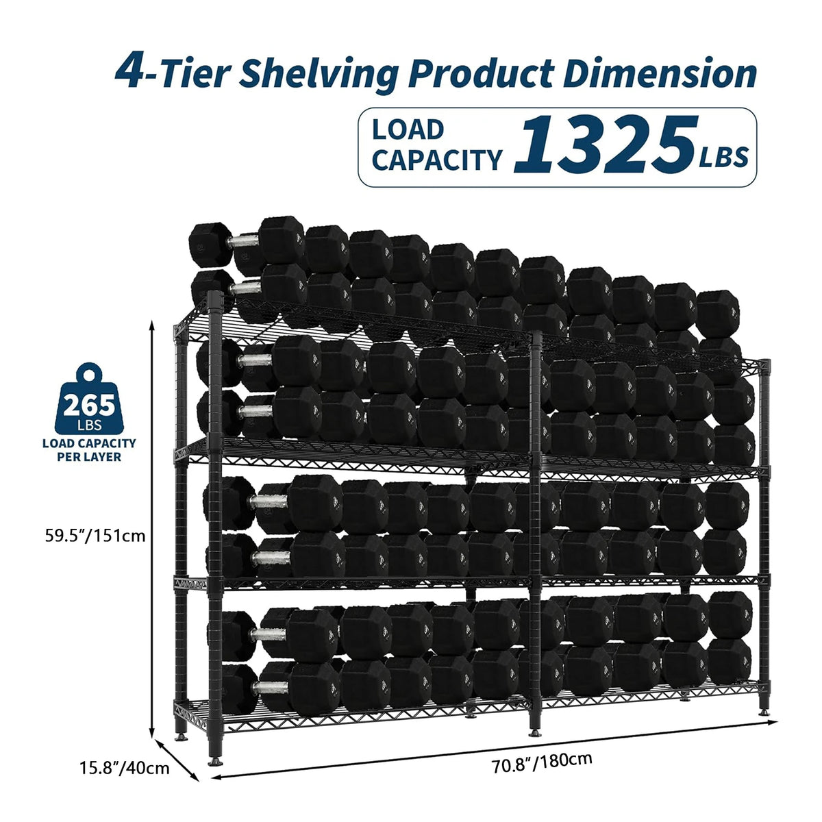 Twister Heavy Duty Adjustable Metal Shelving Unit For Kitchen Garage