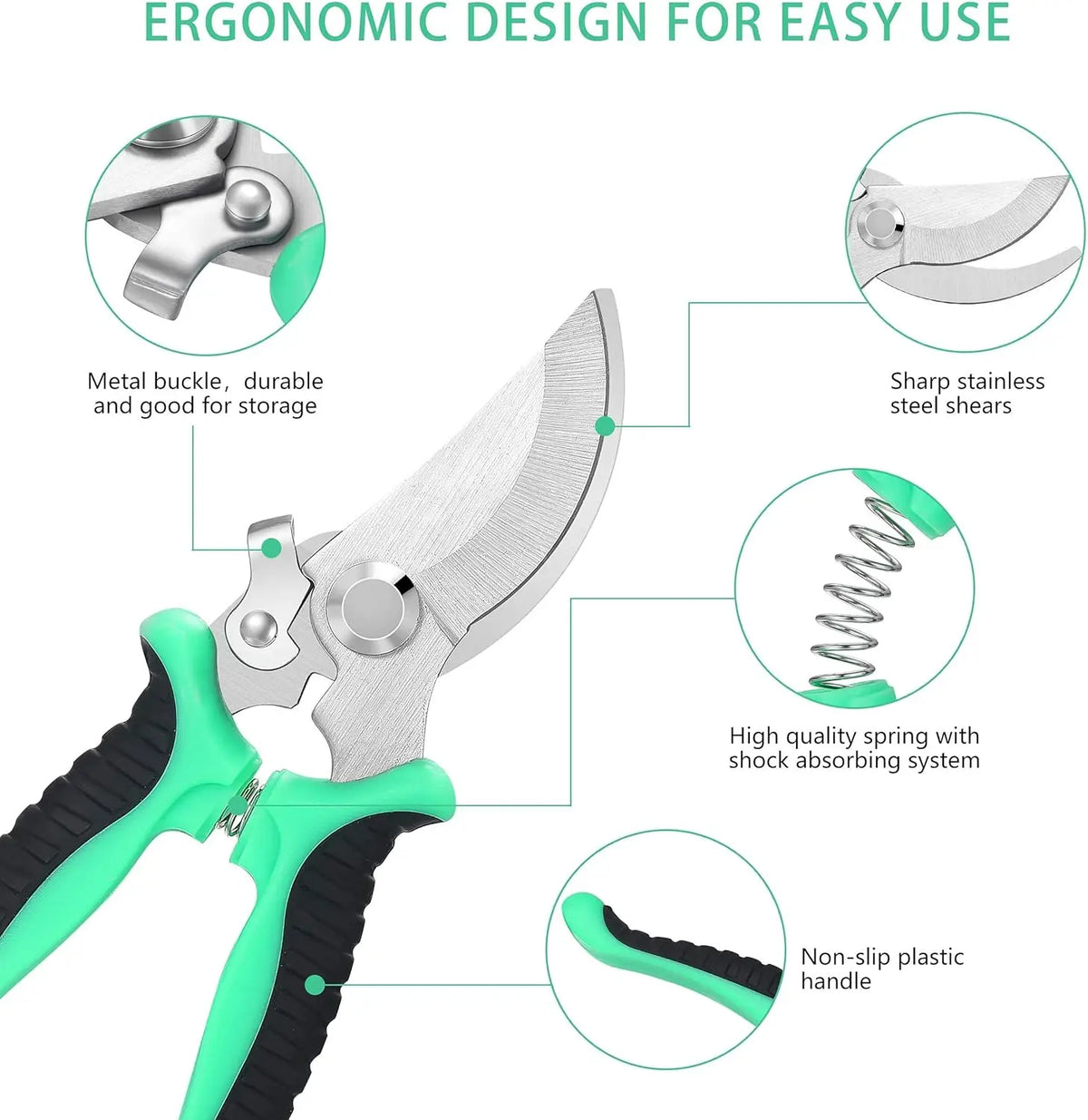 Garden Pruning Shears Set With Gloves And Storage Bag