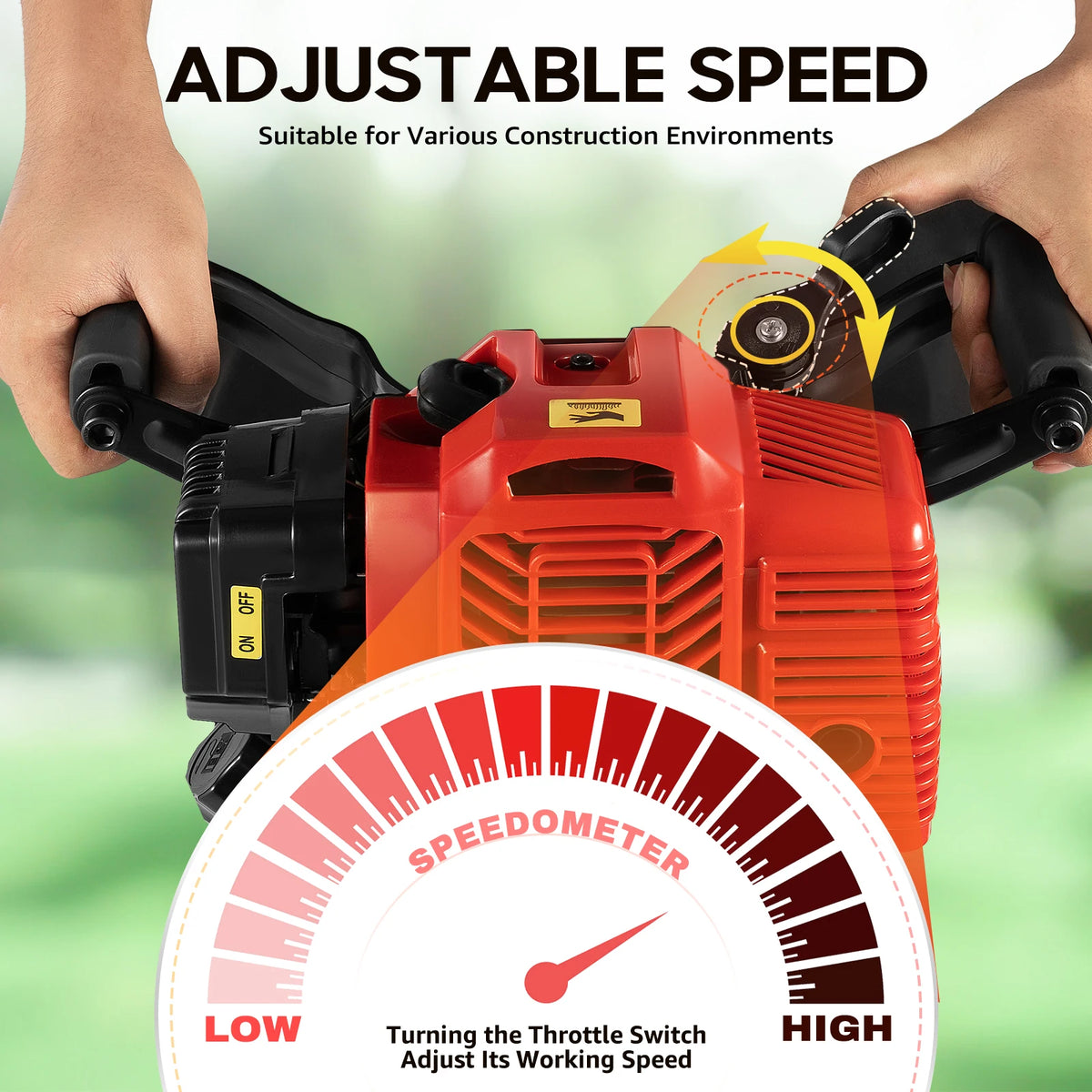Portable 52cc Two Stroke Engine Tree Digger For Landscaping