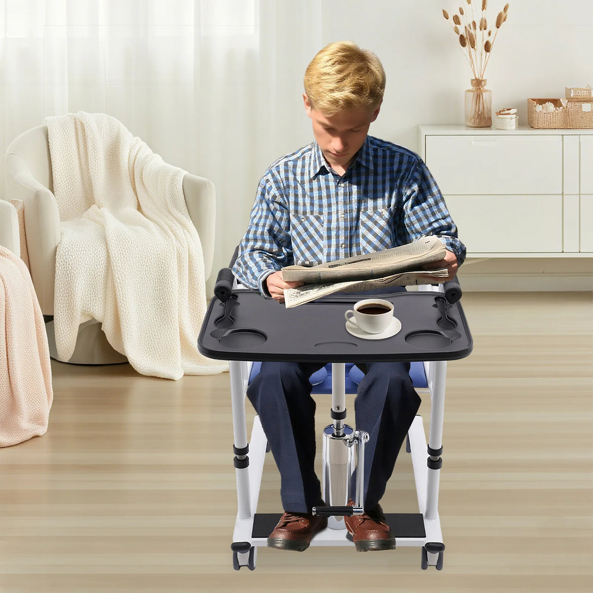 Hydraulic Patient Lift Transfer Chair With Adjustable Height