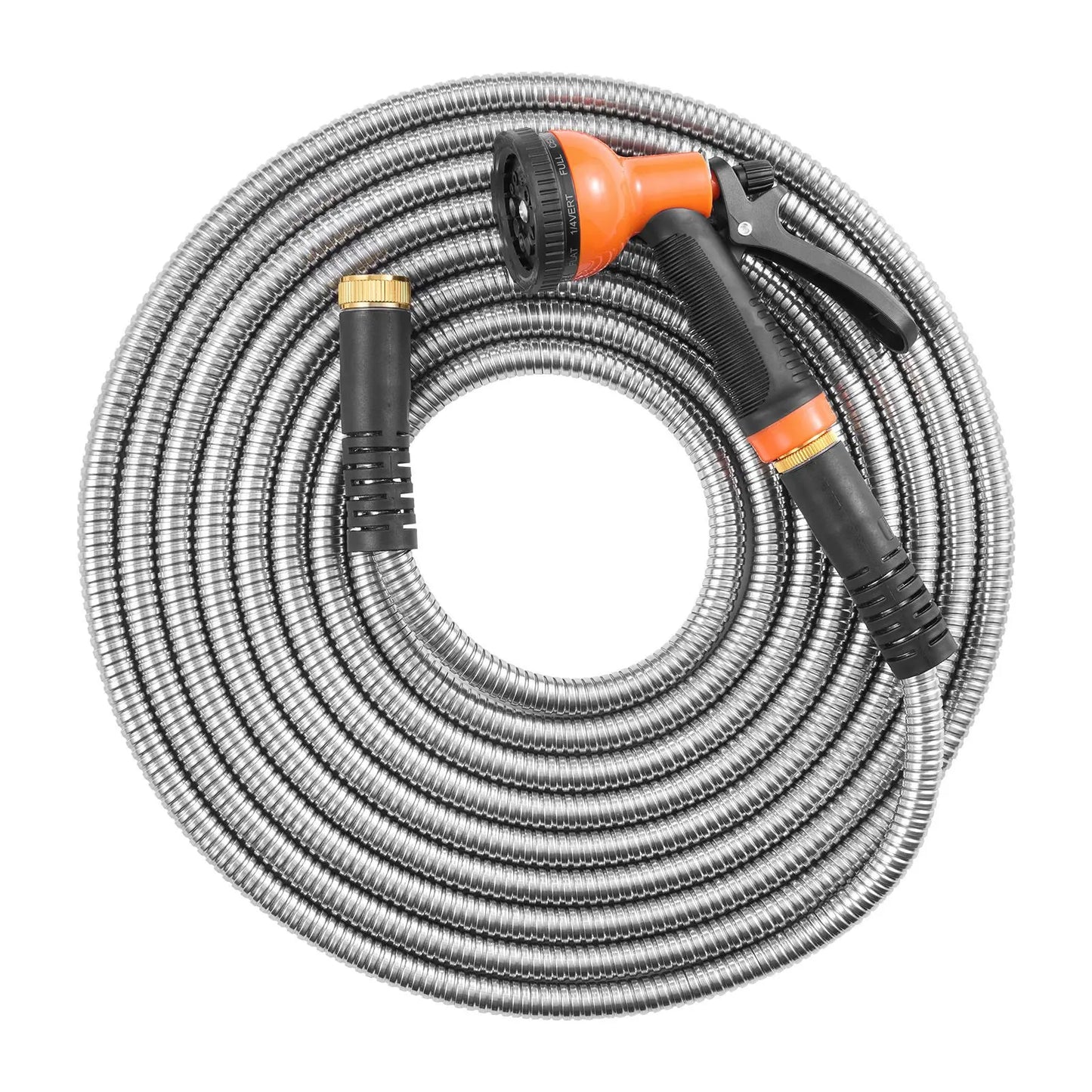 Stainless Steel Garden Hose With Ten Function Nozzle
