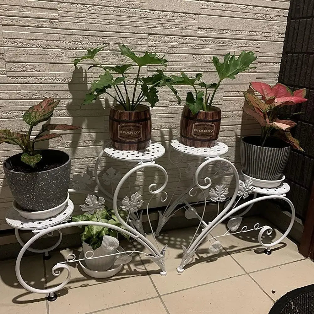 Wisfor Metal Plant Stand Display Rack For Indoor And Outdoor Garden